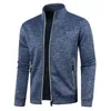 Vestes pour hommes 2023 automne hiver fermeture éclair tricot manches longues mince cachemire mode haut pull manteau