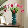 Dekoratif çiçek toptan nokta üst düzey yapay his lale ev el dekorasyon çiçek aranjman sahte