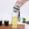 Water Bottles Borosilicate Glass Bottle Tea Infuser Travel Mug With Strainer For Loose Leaf YN17