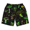 Heren Shorts Heren Strand Short Sneldrogend Zwembroek Giftige Paddestoelen En Schedels Zwemkleding Badpak Zwemmen