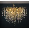 Ljuskronor lampor LED -lampor Franska vardagsrummet kristalldesigner lyxig el lobby dekorativ bröllopsbelysning