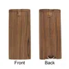 Wood Dugout One Hitter Smoking Pipe Kit 4 Colors Dry Herb Tobacco Box Cigarette Case Tube With Hook Portable JL1754