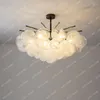 Wall Lamp In The Living Room Copper Retro Affordable Luxury Wind Glass Cloud Bedroom Light Dining-Room Designer Lamps