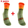 Sports Socks 2Pairs Professional Cycling Breattable Road Bicycle Men Women Outdoor Racing E Compression för 230801