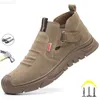 Boots Work Sneakers Men Indestructible Steel Toe Work Shoes Safety Boot Men Shoes Anti-puncture Working Shoes For Men Sock shoes L230802