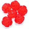 Pärlor 50pcs12mm Crystal Acrylic Double-Sided Rose Flower Charms Charm som är lämplig för DIY-smycken som tillverkar armband och halsband