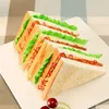 Decorative Flowers Fake Food Artificial Resin Lifelike Realistic Sandwich Bread Model For Display Props Home Decor