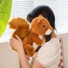 17/25/30 cm söt simulering ekorre peluche leksaker kawaii sittande ekorre plysch docka kawaii gåva för barn barn födelsedagspresent