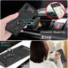 Cell Phone Cases Samsung Z flip 4 fold 4 phone case heavy-duty PC TPU metal ring magnetic bracket anti fingerprint anti scratch and anti detachment L230731