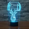 Night Lights Deer Creative Led Nightlight Wholesale Novelty Electronic Gift Atmosphere Lamp Lovely Cartoon Children's Toys