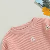 Cardigan 0 24m automne bébé garçons filles vêtements pull à manches longues fleur tricot né tricots pull haut pour bébé 230802