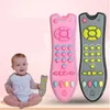 Novel Games baby TV Remote Control Kids Musikaliska tidiga pedagogiska leksaker Simulering Remote Control Children Learning Toy With Light Sound Gift 230802