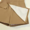 Shorts pour femmes solide bouton irrégulier Mini pantalon jupes femmes élégant bureau dames été décontracté a-ligne confortable simplicité