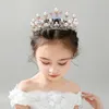 Accessoires pour cheveux cadeau de fête papillon cristal perle belle couronne ornement pour enfants coiffure cerceau coréen