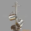 Hooks & Rails Stainless Steel Tree Shape Mug Rack Cup Storage Holder Stand Home Kitchen Hanging Display Drinkware Shelf 6 WF922295c
