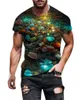 Camisetas masculinas impressão 3D lindas e camisetas femininas estampadas primavera verão romântico à beira-mar moda rua manga curta