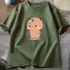 メンズのTシャツメンズTシャツかわいい漫画ブブは、dudu tshirtにフリップフロップを投げていますおかしい綿の短い袖grpahic tシャツメンズ服トップ230801