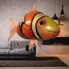 Electricrc Animals Remote Control Shark Toys Air Swimming RC Animal Infrared Fly Balloons Clown Fish Toy for Children Christmas Gifts Decoration 230801