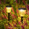 2PCSソーラーライトアウトドアガーデン装飾的なカラフルな芝生の防水中庭の風景照明