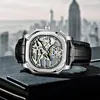 Orologi da polso AESOP Real Flywheel Tourbillon Orologi meccanici per uomo Sappire Luminous Skeleton Hollow Tonneau Orologio maschile Relogio Masculino