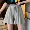 Damesshorts 5Xl zomer losse rok dames elastische taille casual wijde pijpen Koreaanse stijl A-lijn mini zwarte korte broek