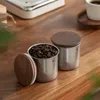 Storage Bottles Stainless Steel Coffee Bean Jar Grain Round Sealed Home Food Box Outdoor Container