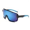 Gafas de sol Moda Campo Bicicleta Mujeres Gafas de gran tamaño a prueba de viento Hombres One Peice Big Frame Goggles Shades Sport Gafa UV400