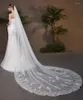 Veli da sposa bianco avorio bella cattedrale lunghezza 300 cm bordo in pizzo velo da sposa con pettine in metallo lungo