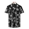 Men's Casual Shirts Men's Mens Sexy Floral Mesh Transparent Shirt Summer Short Sleeve Hollow Out Slim Fit DJ Nightclub Party See