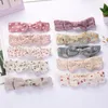 Haaraccessoires 3 Stks/set Effen Mousseline Katoen Linnen Baby Hoofdband Elastische Oorband Baby Meisje Tulband Headwraps Stretch