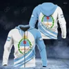 Sweats à capuche pour hommes Impression 3D Argentine Drapeau de sport Unique Emblème national pour hommes/femmes Casual Streetwear Sweat à capuche/Zip Up/Sweatshirt