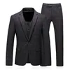 Männer Anzüge Blazer (Jacke Weste Hosen) 2023 Stil Hochzeit Casual Grau Plaid Männlich Hohe Qualität Anzug Business Party Männer prom