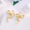 Luxe léger luxe sens vent froid boucles d'oreilles boucles d'oreilles personnalité vintage français boucles d'oreilles en cristal émeraude femmes aiguilles en argent S925