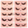 False Eyelashes Eyelashes Handmade natural Crossing Soft False Eyelashes 1 pair glitter packing Makeup Extension Long lash 3D Mink Lashes E11 x0802