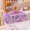 Crayon Sacs Mignon Multicouche Cas Grande Capacité Esthétique Papeterie Anime Sac Boîte pour Filles Organisateur Kawaii Fournitures Scolaires 230802