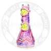 12,5 '' Светящиеся стеклянные трубы кальян кальян Dab Rig Demy Water Tipe 3D -ручная покраска предметов стакана стакана 7 мм.
