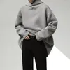 Herrtröjor överdimensionerade män mode avslappnad grå svart huva tröja streetwear koreansk lös pullover hoodie mens hoody s-2xl