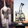 11.8inchs Big Glass Bong Pipe klein Recycler Dab Rigs Hookahs Shisha Oil Burner Pipe Avec 14mm Bowl