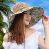 Chapeaux à large bord Chapeau pour femme Été Grand Respirant Paille Résistant aux UV Soleil Extérieur Plage Chapeu Panama Feminino