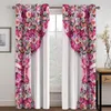 Curtain Romantic Rose Wedding Spring Design Modern 2 Pieces Thin Curtains For Living Room Bedroom Window Drape Decor