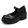 Dress Shoes Platform shoes heels Leather Shoe Casual Oxford Loafers Thick Bottom Ladies Wedge Lolita Mary Jane shoe 43 230801