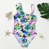 Maillots de bain pour femmes 2023 enfant en bas âge bébé filles été sans manches imprimé fleuri fronde maillot de bain piscine printemps maillot de bain