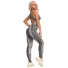 Active Sets Serpentine Yoga Set Fitness Sport Suit Femmes Combinaison 2023 Sexy Sans Manches Survêtement Dos Nu Pantalon Gym Running Workout Leggings