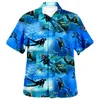 Camicie casual da uomo Motivo punto interrogativo psichedelico 3DPrint Beach Hawaii Camicia estiva Manica corta Sciolto Streetwear Chemise oversize