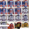 Film Vintage Hockey 7 Paul Coffey Trikots CCM Stickerei 99 Wayne Gretzky 11 Mark Messier 17 Jari Kurri 30 Bill Ranford 31 Grant Fuhr 89 Sam Gagner 97 Connor McDavid