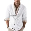 Heren Truien Mannen Groen Gestreepte Gebreide Truien Oversized Xxl Jongens Winter Lange Mouwen Gebreide Top Double Breasted Button Up Vest Knitwear J230802