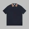 Men's T-Shirts 23 Summer New Plaid Collar Polo Shirt Short Sleeve Simple Light Luxury Style Men's Handsome Polo Neck T-shaped Men's Piece