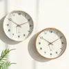 Wall Clocks Nordic Wooden Clock Japanese Decoration Mute Modern Minimalist Hanging Living Room Creative