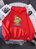 Women's Hoodies Skeleton Gentleman Grows Colorful Mushrooms Women Hooded Casual Warm Streetwear Creativity Pullovers Street