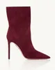 Winter Women Manzoni Bootse Boots Senior Sened Suede Boots London Head Design Italy Trendy Evening Dress High Cheels Booties EU 35-43